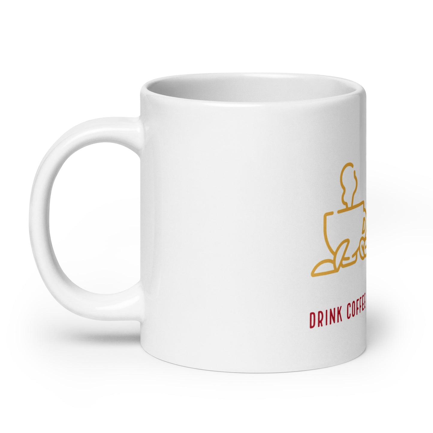 White glossy mug