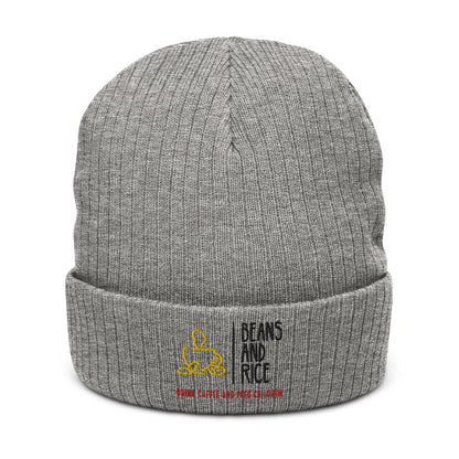 Ribbed knit beanie