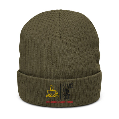 Ribbed knit beanie
