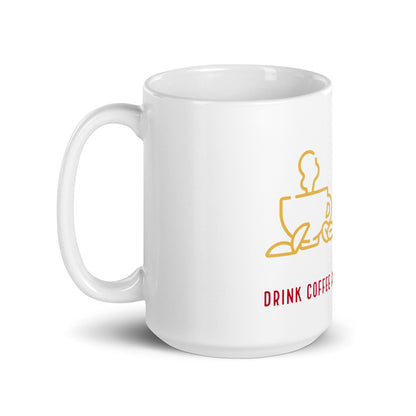 White glossy mug